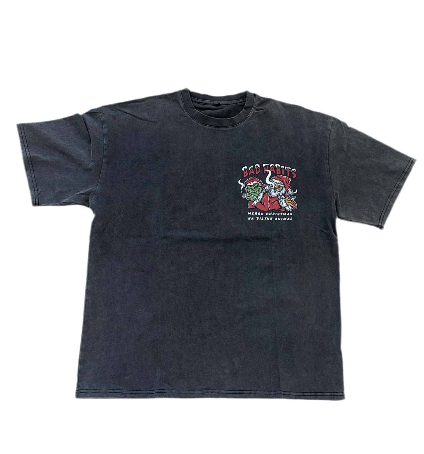 BadHabits Holiday Tee [Washed Grey]