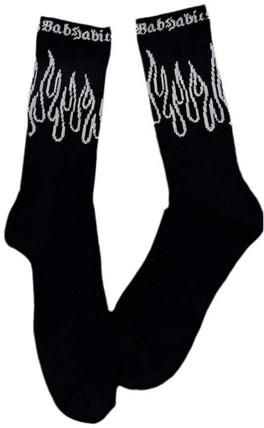 Men black “Blazin” Hot socks