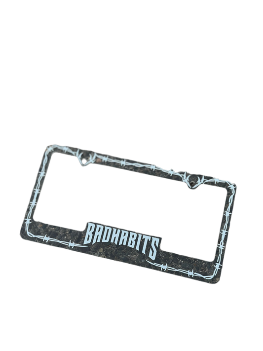 “Barb wire” Badhabits plate frame